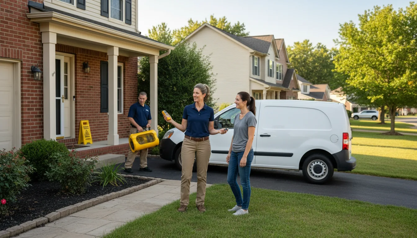 Residential water damage restoration in Albion, PA